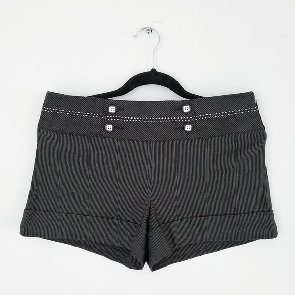 Bebe Mini Black & White Stripes Short (Size 8) - Picture 1 of 10